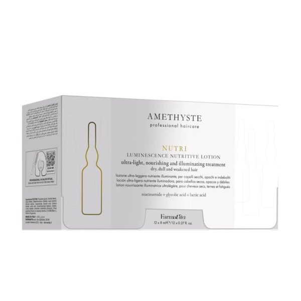 Farmavita Amethyste Nutri lotion rozświetlający do włosów suchych i osłabionych 12x8ml