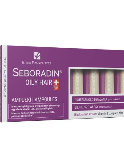 SEBORADIN Oily Hair ampułki do włosów przetłuszczających się i skłonnych do wypadania 14x5.5ml