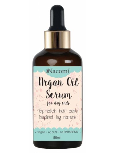 Nacomi Argan Oil Serum serum do końcówek z olejem arganowym z pipetą 50ml