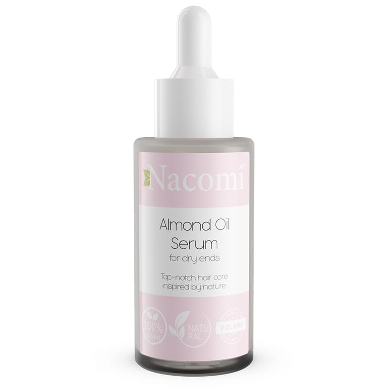 Nacomi Nacomi Almond Oil Serum serum na końcówki włosów z olejem ze słodkich migdałów z pipetą 50ml — Inhaltsstoffe und Bewertung