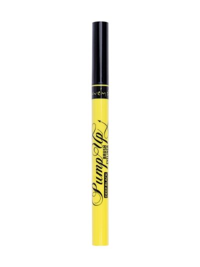 Lovely Pump Up Brush Eyeliner ultra czarny eyeliner z precyzyjnym pędzelkiem Deep Black
