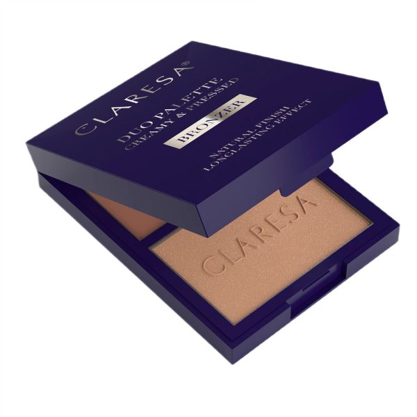 Claresa Duo Palette Creamy & Pressed kremowo-pudrowa paleta do konturowania 02 Sun Tropez 8.5g