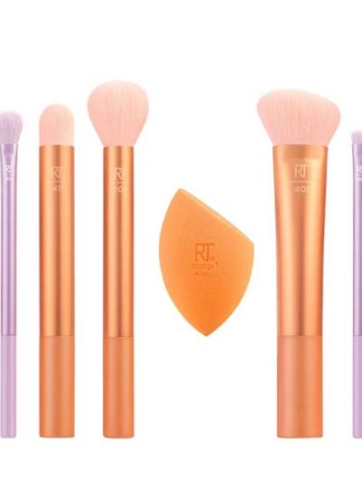 Real Techniques Level Up Brush + Sponge zestaw pędzli do makijażu 7szt. + gąbka do makijażu
