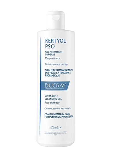 DUCRAY Kertyol P.S.O żel myjący do twarzy i ciała na łuszczycę 400ml
