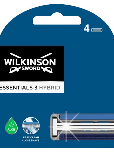 Wilkinson Essentials 3 Hybrid wkład z trzema ostrzami i paskiem nawilżającym 4szt