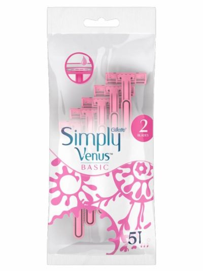 Gillette Simply Venus 2 Basic jednorazowe maszynki do golenia dla kobiet 5szt