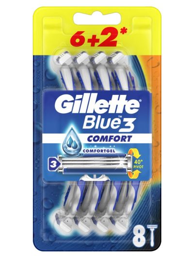 Gillette Blue 3 Comfort jednorazowe maszynki do golenia dla mężczyzn 8szt