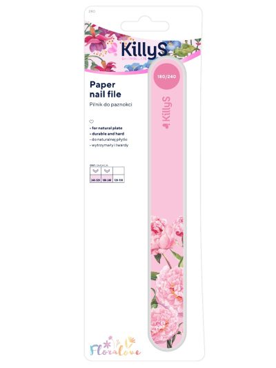 KillyS Floralove pilnik różowy prosty 180/240