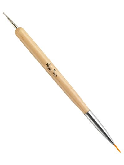 Peggy Sage 2-in-1 Nail Art Brush pędzel do zdobienia paznokci 2w1 149554
