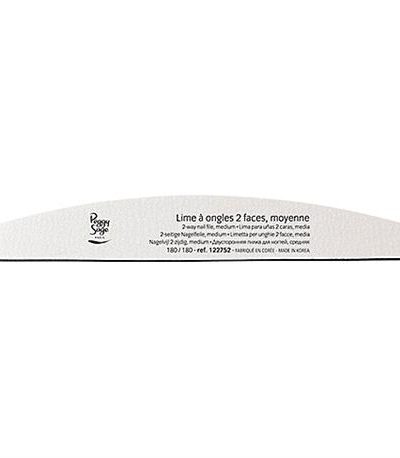 Peggy Sage 2-Way Nail File Medium pilnik do paznokci dwustronny 180/180 półksiężyc 1szt