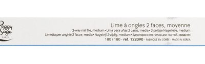 Peggy Sage 2-Way Nail File Medium pilnik do paznokci dwustronny 180/180 biały 1szt