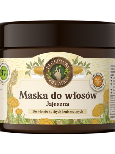 Receptury Zielarki Maska jajeczna do włosów suchych i zniszczonych 300ml