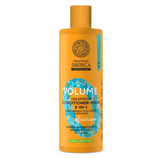 Natura Siberica Oblepikha Volume odżywka i maska 2w1 do wszystkich rodzajów włosów 400ml