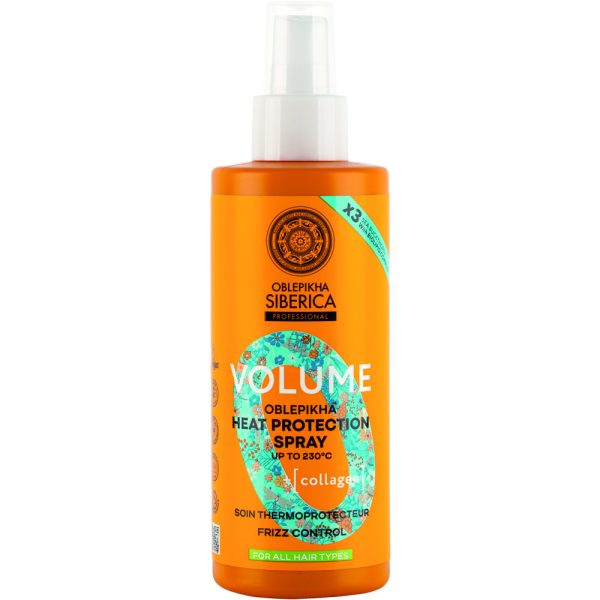Natura Siberica Oblepikha Volume spray termoochronny zwiększający objętość włosów 200ml