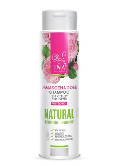 INA ESSENTIALS Naturalny szampon różany do włosów suchych i zniszczonych 200ml