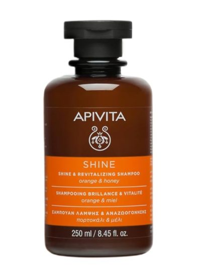 Apivita Shine & Revitalizing Shampoo szampon rewitalizujący z pomarańczą i miodem 250ml