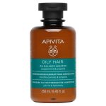 Apivita Oily Hair Oil Balance Shampoo szampon regulujący przetłuszczanie z miętą i propolisem 250ml