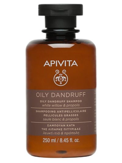 Apivita Oily Dandruff Shampoo szampon przeciwłupieżowy do skóry przetłuszczającej się z białą wierzbą i propolisem 250ml