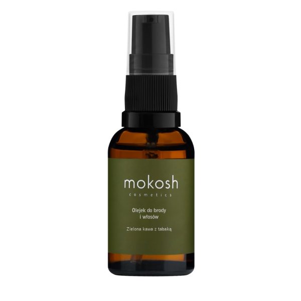 Mokosh Olejek do brody i włosów Zielona kawa z tabaką 30ml