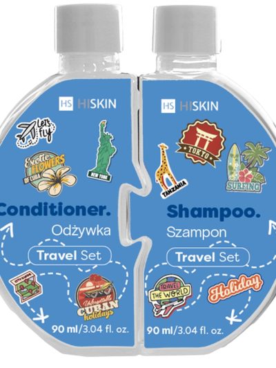 HiSkin Puzzle Travel zestaw szampon do włosów 90ml + odżywka do włosów 90ml