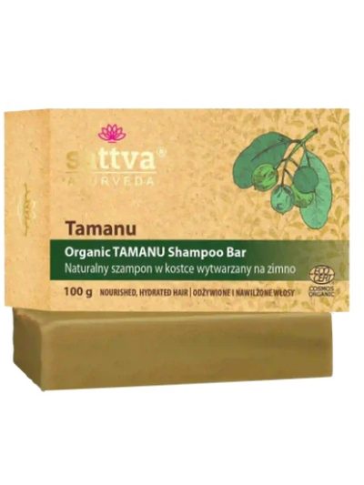 Sattva Organiczny szampon w kostce Tamanu 100g