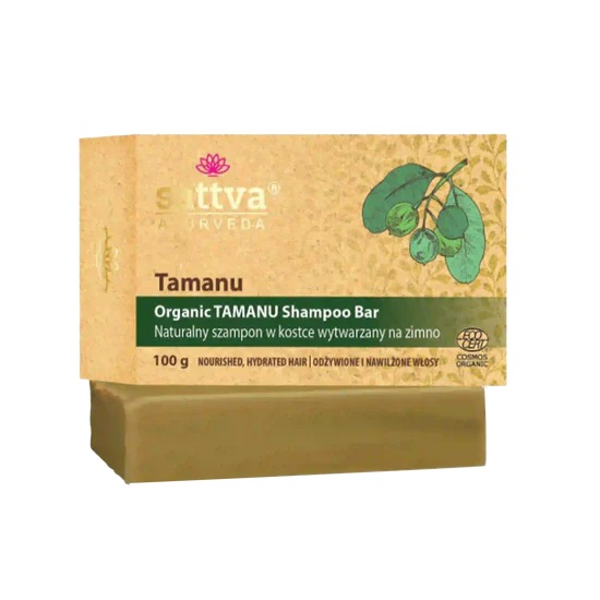 Sattva Organiczny szampon w kostce Tamanu 100g