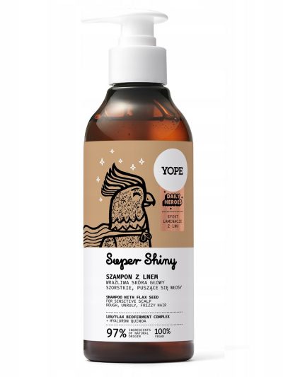 Yope Daily Heroes Super Shiny szampon do włosów z lnem 300ml