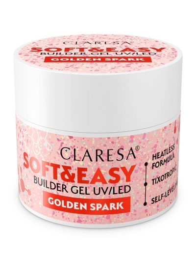 Claresa Soft&Easy Builder Gel żel budujący Golden Spark 12g
