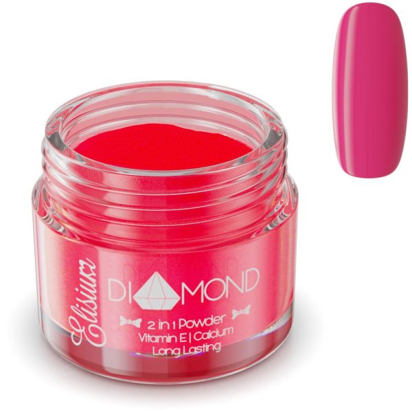 Elisium Diamond 2in1 Powder proszek do manicure tytanowego DR205 Traffic Red 23g