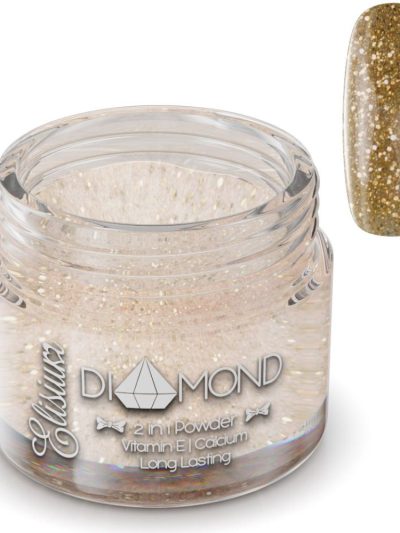 Elisium Diamond 2in1 Powder proszek do manicure tytanowego D09 Glowing Gold 23g