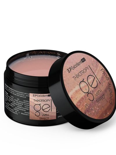 Excellent PRO Thixotropy Gel With Effect żel budujący Peachy Gold 15g