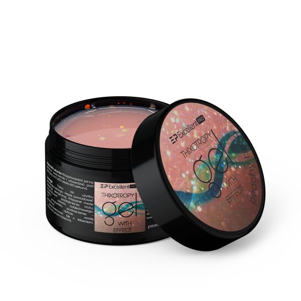 Excellent PRO Thixotropy Gel With Effect żel budujący Peachy Hexa 15g