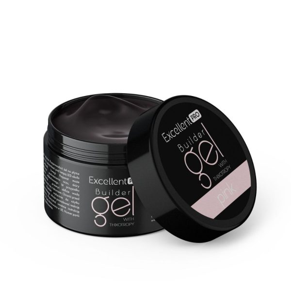 Excellent PRO Builder Gel With Thixotropy żel budujący Pink Clear 15g