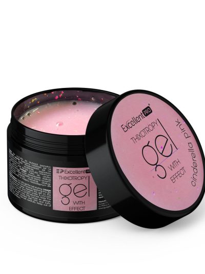 Excellent PRO Thixotropy Gel With Effect żel budujący Cinderella Pink 15g