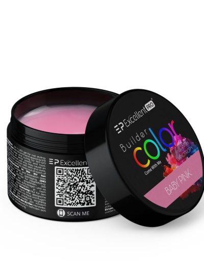 Excellent PRO Builder Color With Thixotropy Pastel żel budujący Baby Pink 15g