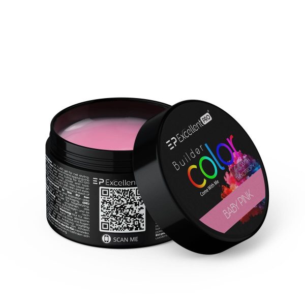 Excellent PRO Builder Color With Thixotropy Pastel żel budujący Baby Pink 15g