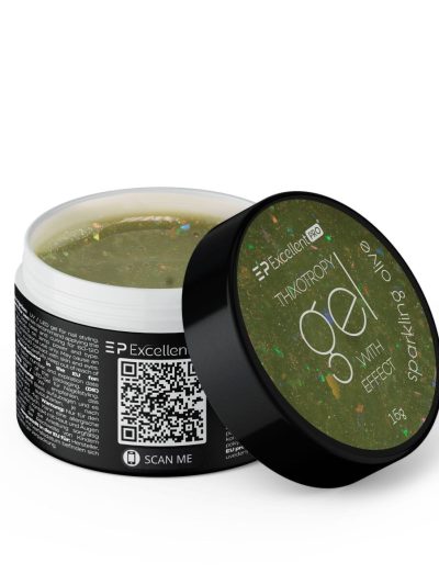 Excellent PRO Thixotropy Gel With Effect żel budujący Sparkling Olive 15g