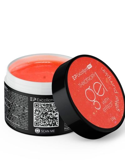 Excellent PRO Thixotropy Gel With Effect żel budujący Glitter Pumpkin 15g