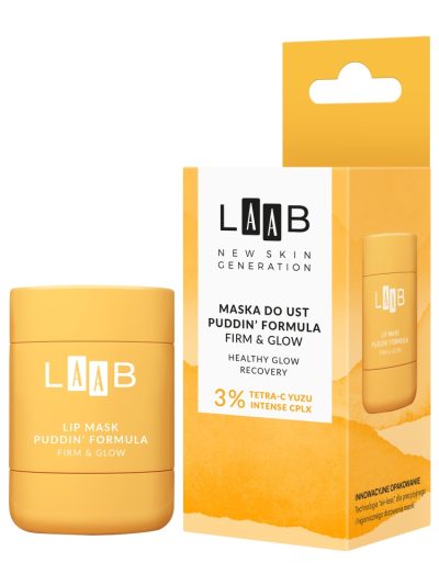 LAAB Tetra-C Yuzu maska do ust puddin' formula Firm & Glow 15g