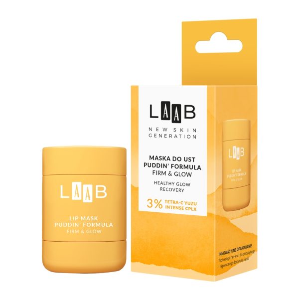 LAAB Tetra-C Yuzu maska do ust puddin' formula Firm & Glow 15g