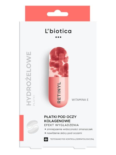 L'biotica Kolagenowe płatki pod oczy przeciwzmarszczkowe 3 pary