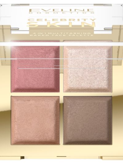 Eveline Cosmetics Celebrity Skin wypiekana paleta wielofunkcyjna do konturowania 4w1 16g