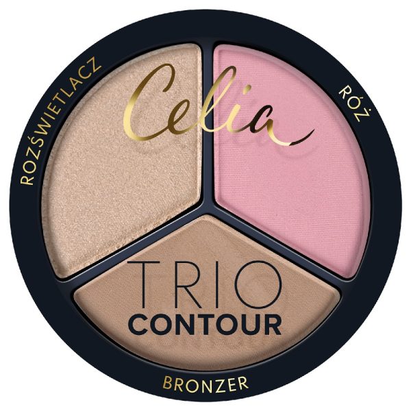 Celia Trio Contour zestaw do konturowania twarzy w pudrze 01