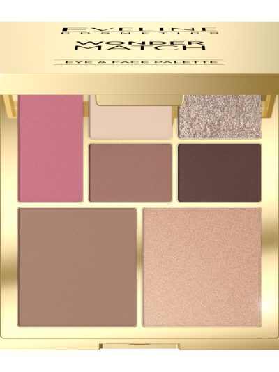 Eveline Cosmetics Wonder Match paleta do makijażu oczu i konturowania twarzy 12g