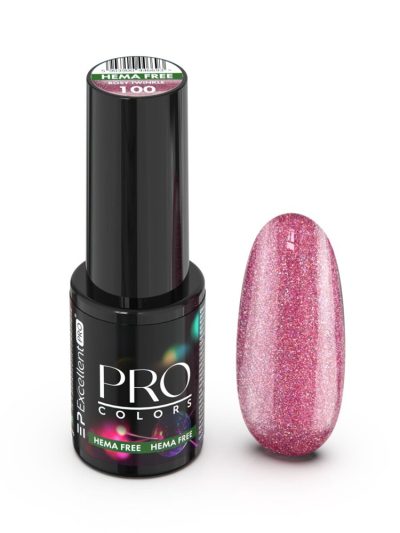 Excellent PRO Pro Colors Hema Free lakier hybrydowy 100 Rosy Twinkle 7g