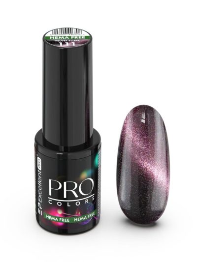 Excellent PRO Pro Colors Hema Free CatEye lakier hybrydowy 111 Velvet Elixir 7g