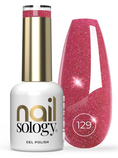 Clavier Nailsology lakier hybrydowy z brokatem 129 Lambada Pink 8ml