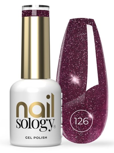 Clavier Nailsology lakier hybrydowy z brokatem 126 Red Dress Moment 8ml