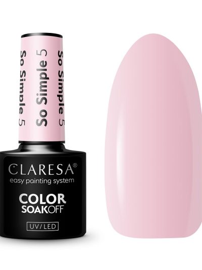 Claresa Color Soak Off UV/LED So Simple lakier hybrydowy 5 5g