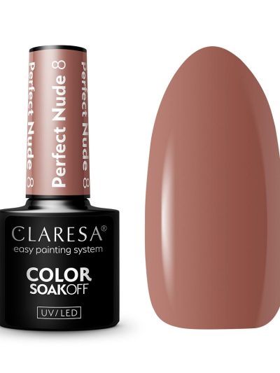 Claresa Color Soak Off UV/LED Perfect Nude lakier hybrydowy 8 5g